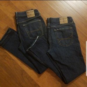 2 Pair - The Hollister Skinny Dark Wash Jeans